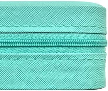 Mini Jewelry Travel Case, Small Portable Jewellry Organizer Box Portable Display Storage Box for Rings Earrings Necklaces, Gifts for Girl, Women, Wedding, Birthday,New Year,Christmas Gifts (Blue) - Image 6