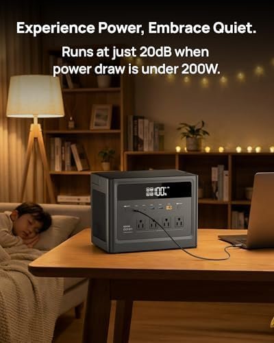 2026 Portable Power Station 1000W (Surge 2000W), 576Wh LiFePO4 Battery Solar Generator, Power Bank 110V Pure Sine Wave AC Outlet with PD 100W USB-C Fast Charging for Home Use, Hurricane Emergency, RVs - Image 7
