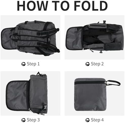 Small Hiking Backpack 15L Travel Lightweight Hiking Packable Daypack Water-Resistant Foldable Backpacks for Women Men Camping (Grey) - Image 5