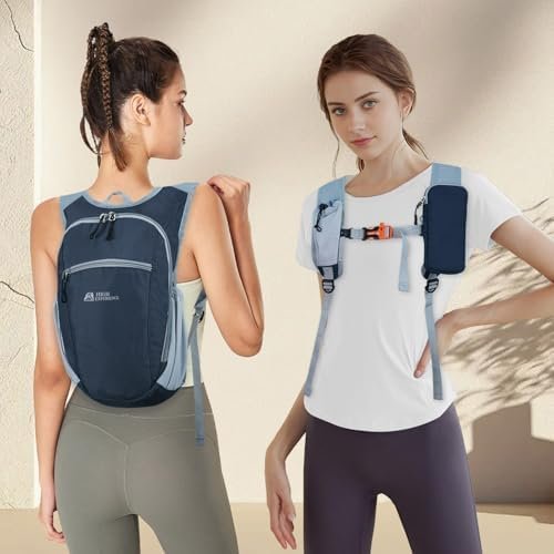 Hiking Backpack 10L/15L Small Daypack Lightweight Packable Travel Foldable Water Resistan for Women Men (Gray, 10L) - Image 2