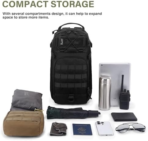 Mardingtop Small Tactical Backpack,Molle Military Rucksack Daypack for Backpacking Camping Hiking Traveling,18L Backpack - Image 5