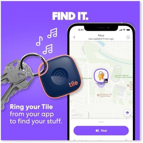 Tile by Life360 Mate - Bluetooth Tracker, Keys Finder and Item Locator for Keys, Bags and More. Phone Finder. Both iOS and Android Compatible. 1-Pack (Black) - Image 3