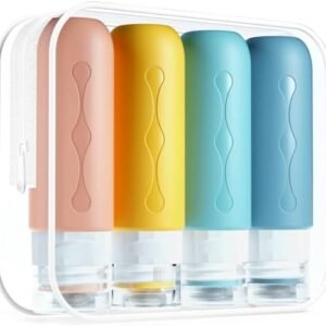 Gemice Travel Bottles for Toiletries, Tsa Approved, Travel Size Containers, BPA Free Leak Proof Tubs Refillable Liquid Accessories for Cometic Shampoo and Lotion Soap
