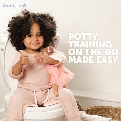 Jool Baby Folding Travel Potty Training Seat for Toddlers, Fits Round & Oval Toilets, Non-Slip Suction Cups, Includes Free Travel Bag (Pink) - Image 6