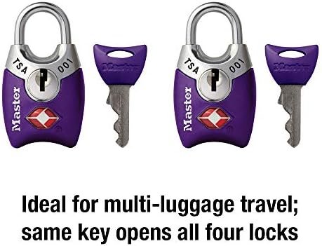 Master Lock 4689T TSA Approved Keyed Lock, 2 Pack, Colors May Vary - Image 4