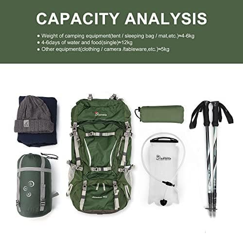 MOUNTAINTOP 70L Internal Frame Backpack Camping Backpacking Hiking Backpack for Men Women with Rain Cover - Image 4