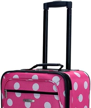 Rockland Fashion Softside Upright Luggage Set, Expandable, Pink Dots, 2-Piece (14/19) - Image 8