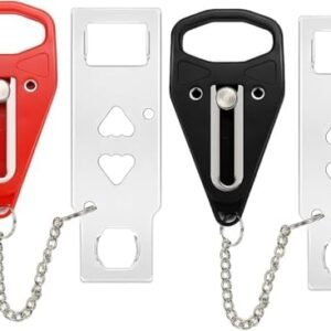 Portable Door Lock 2Pack Extra Lock for Additional Privacy and Safety in Home,Hotel and Apartment,Prevent Unauthorized Entry,Protect Family Security in Traveling,Home,Bedroom,Hotel,Apartment,AirBNB