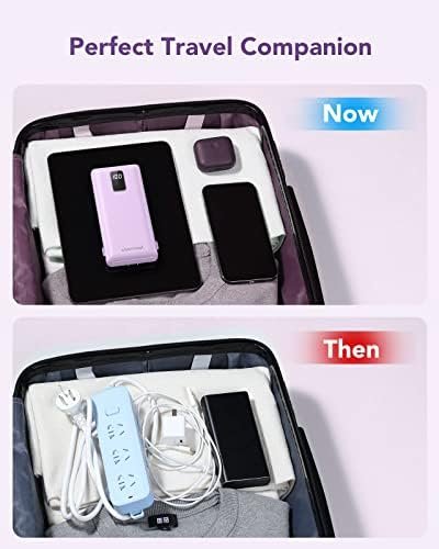 charmast Portable Charger with Built-in Cables & Wall Plug, 10000mAh Portable Power Bank, External Battery Pack Travel Essentials Compatible with iPhone 16/15/14/13, Samsung, iPad etc - Image 6