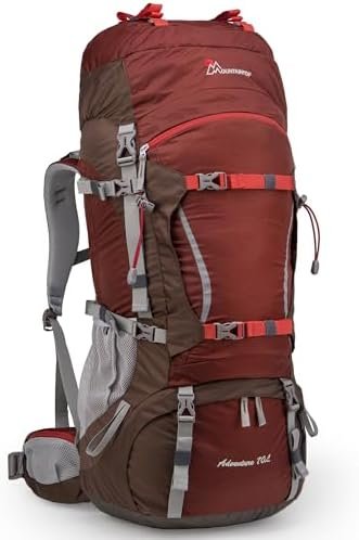 MOUNTAINTOP 70L Internal Frame Backpack Camping Backpacking Hiking Backpack for Men Women with Rain Cover