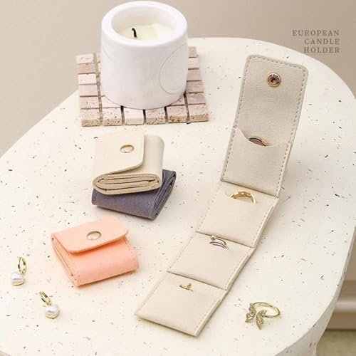 3Pcs Mini Travel Jewelry Bag with Buckle,Small Travel Jewelry Organizer Case,Foldable Jewelry Roll for Journey Rings, Necklaces, Earrings, Bracelets-Lightweight Jewelry Storage Organizer - Image 2