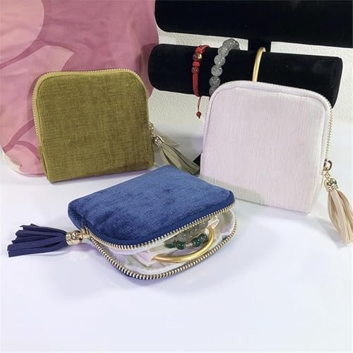 Midnight Travel Jewelry Case, Jewelry Zippered Pocket Case Travel Jewelry Bag Portable Organizer, Multi-Layer Storage With Zipper & Tassel For Earring Necklace Ring Bracelet For Girls Trip - Image 8