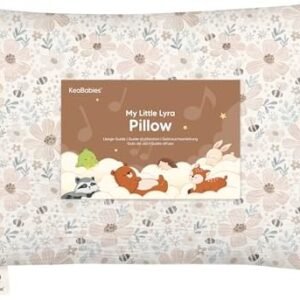 KeaBabies Toddler Pillow with Pillowcase – 13x18 Soft, Breathable Organic Cotton Muslin Kids Pillow for Sleeping, Travel, Preschool Nap, Small Bed, Toddler Age 2 Year Old to 5 (Flora Vale)