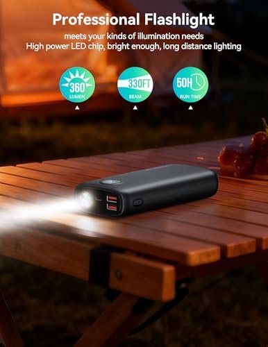 Portable Charger, 30000mAh Power Bank 30W USB C Fast Charging, Travel Essentials Battery Pack with 3W Flashlight & LED Display, External Battery for iPhone 17/16/15, Galaxy S25, LG, Tablets, Black - Image 7