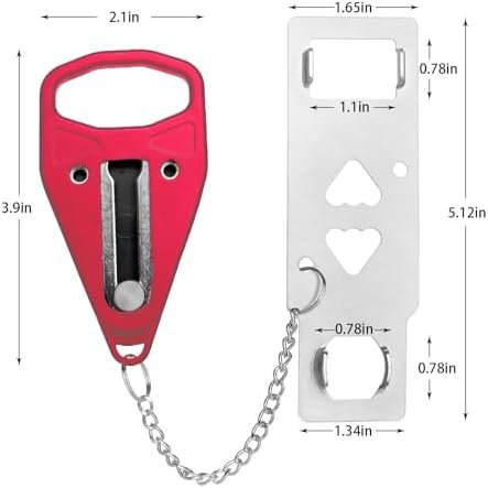 Portable Door Lock for Travel, Door Lock Self-Defense Security Device for Home, Apartment, Hotel, Living Motel, School Dorm, House for Open Inwards Door - Image 2