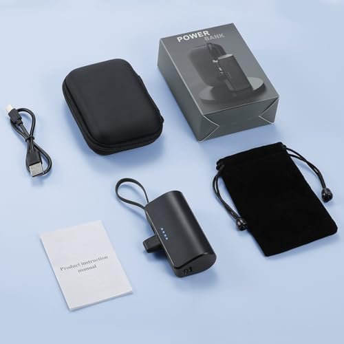 Mini Portable Charger for iPhone with Built-in Type-C Cable, 5200mAh Ultra-Compact Power Bank, PD 20W Fast Charging Battery Pack Phone Charger for iPhone 16/15/14/13/12, Samsung, Google, Android - Image 9