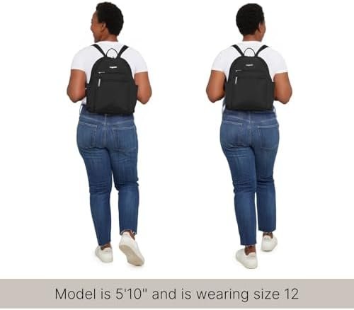 Securtex® Anti-theft Vacation Travel Backpack 10x13" Slash-Resistant Nylon Daypack w/RFID, Black - Image 6