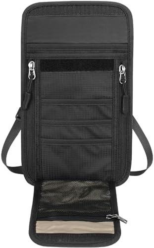 Travel Neck Wallet RFID Blocking – Hidden Passport Holder & Anti-Theft Money Pouch for Men & Women, Lightweight Concealed Undergarment Organizer with Adjustable Strap, Secure Document Holder - Image 8