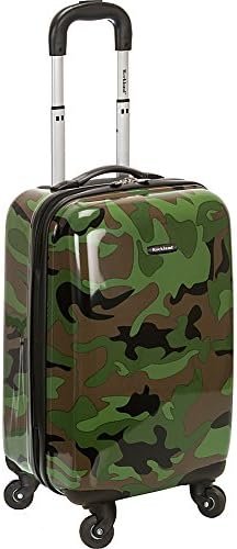 Rockland Safari Hardside Spinner Wheel Luggage, CAMO, Carry-On 20"