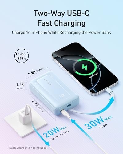 Anker Zolo Power Bank (2025 Upgraded Version), 20,000mAh 30W High-Speed Portable Charger with Built-in USB-C Cable, Battery Pack for iPhone 17/16 / 15 Series, Galaxy, and More - Image 5