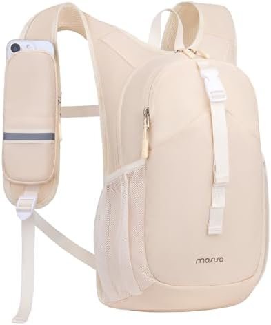 MOSISO 10L Small Hiking Backpack for Women Men, Foldable Casual Daypack Lightweight Packable Backpack with Front Quick Access Pocket for Travel Camping Outdoor, Beige