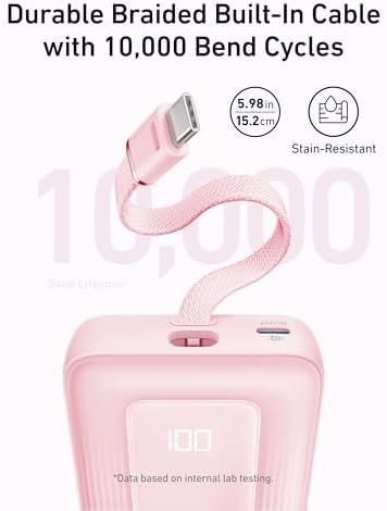 Anker Zolo Power Bank (2025 Upgraded Version), 20,000mAh 30W High-Speed Portable Charger with Built-in USB-C Cable, Battery Pack for iPhone 17/16 / 15 Series, Galaxy, and More - Image 4