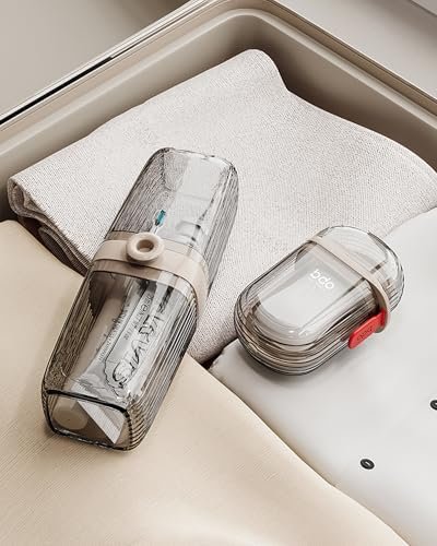 Travel Soap Case, Leakproof Soap Container with Lid, Portable Bar Soap Holder for Traveling, Soap Dish for Bathroom, Shower, Gym, School, Camping, Vacation, Outdoor-Transparent-Black - Image 9