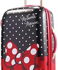 American Tourister Disney Hardside Luggage With Spinner Wheels, Minnie Mouse Red Bow, Carry-On 21-Inch