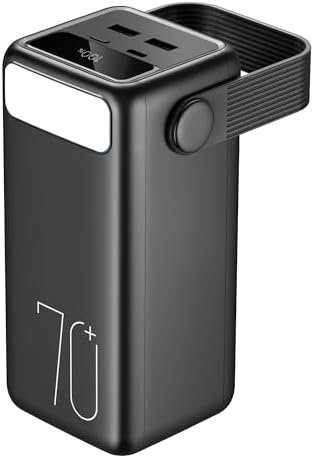 Portable Charger 70000mAh Power Bank, 22.5W Fast Charging USB C Battery Pack, 3 Outputs, LED Display, LED Light, External Cell Phone Huge Capacity Battery Bank for iPhone, Samsung, iPad, Camping