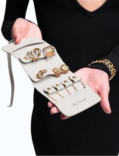 Hey Harper Travel Jewelry Organizer Roll – Compact Storage Pouch for Rings, Earrings, Necklaces & Bracelets – Foldable Case for Women (Included Only Roll) (Slate) - Image 3