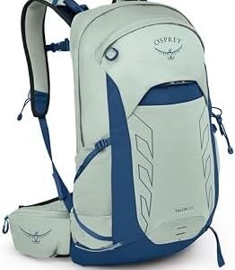 Osprey Talon 22L Men's Lightweight Hiking Backpack - Small Daypack for Travel & Camping, Frosty Mint Green/Night Shift