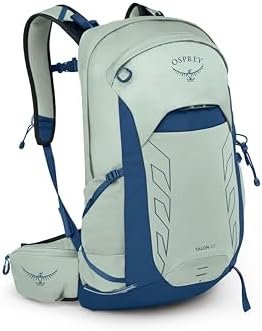 Osprey Talon 22L Men's Lightweight Hiking Backpack - Small Daypack for Travel & Camping, Frosty Mint Green/Night Shift