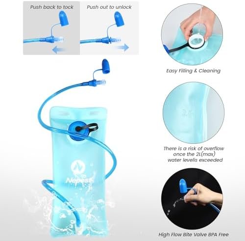 Nepest Hydration Pack Backpack for Women & Men, Lightweight Water Backpack with 2L Water Bladder for Hiking Cycling Running Biking - Image 6