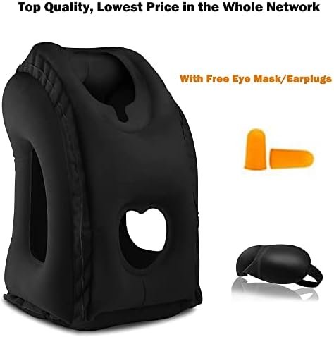 Inflatable Travel Pillows for Airplane, Blow Up Neck Pillow for Sleeping, Airplane Travel Essentials for Long Flight Support Head, Neck and Lumbar, Used for Car/Bus/Train/Office Rest, Adults Kids - Image 2