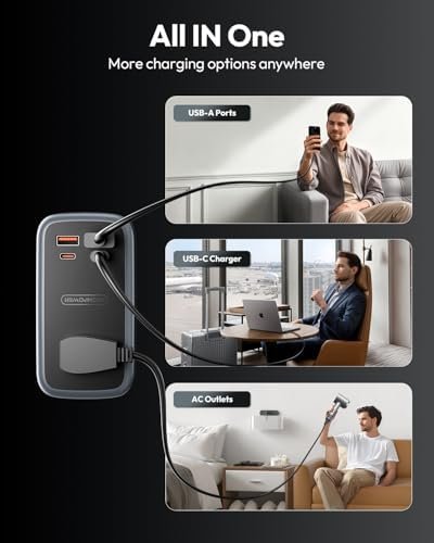 NTONPOWER GAN Ultra 65W USB Fast Charging Station, 7 in 1 Travel Power Strip with 3 Outlets 4 USB (2 USB C), Extension Cord 4ft, Travel Essentials, Cruise Power Strip Compatible with MacBook, iPhone - Image 7