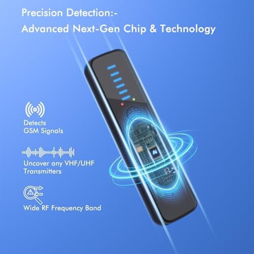 Upgraded Hidden Camera Detector - AI-Powered Anti-Spy Device, GPS Tracker & Bug Detector, Portable RF Signal Scanner for Hotels, Travel, Home & Office (Black) - Image 2
