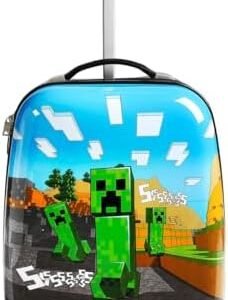 Bioworld Minecraft Cliffside Creepers Youth 18" 2-Wheeled Hardside Luggage