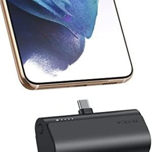 VEGER Portable Charger, USB C Power Bank, 5000mAh Mini Battery Pack Fast Charging 20W Small Charging Bank for iPhone 16/16 Pro/16 Pro Max/15, Samsung Galaxy S25, S24, S23, Note 20, Pixel, Moto, LG