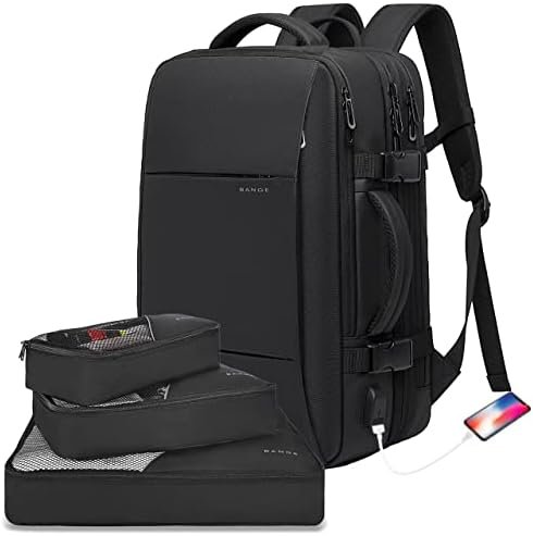 BANGE 35L Lightweight Backpack, 17.3 inch Travel Laptop Backpacks, Unisex Multifunctional Storage Pockets Business Commuter Rucksack, Waterproof and Wear-resistant Outdoor Sports Leisure daypack