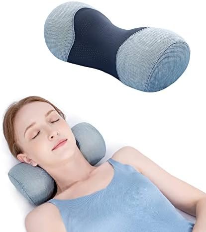 Bespilow Small Neck Roll Pillow,Say Goodbye to Neck Pain, Cervical Memory Foam Pillow for Tension Muscle Relief, Contour Support, Shoulder Pain Relaxer with Breathable Pillowcase, Odorless