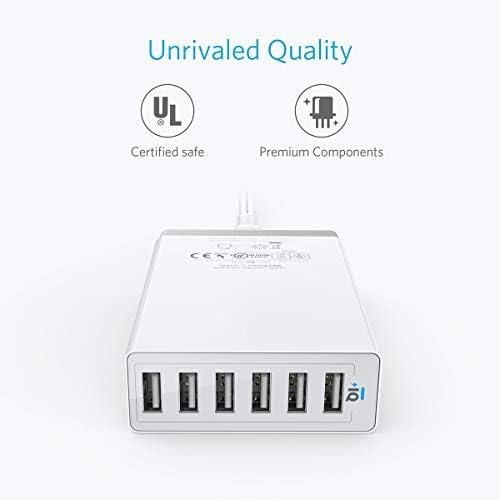 Anker Charger, 60W 6 Port USB Charging Station, PowerPort 6 Multi USB Charger for iPhone 14/13 Series, iPad Pro/Air/Mini, Galaxy S23/S22/S21, Note 20 Ultra, LG, HTC, and More - Image 5