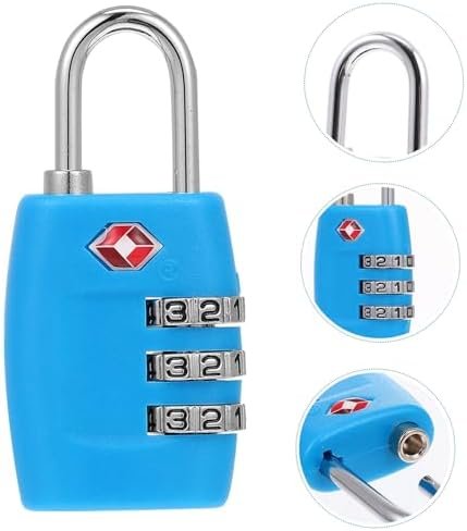 Uonlytech 2 Pcs TSA Approved Luggage Locks Blue Metal Combination Password Locks for Travel Suitcases and Lockers Security Safety - Image 5