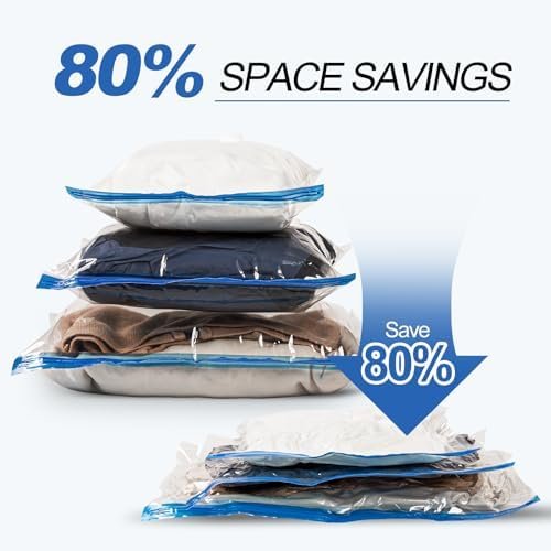 VMstr 12 Pack Travel Vacuum Storage Bags with USB Electric Pump, Compression Bags for Travel, Space Saver for Clothes and Clothing - Image 4