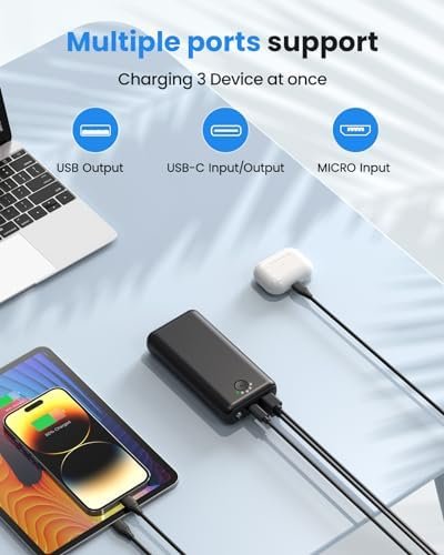 Portable Charger Power Bank 30000mAh USB C 22.5W Fast Charging External Battery Pack PD QC4.0 with Flashlight 3 Outputs & 2 Inputs Battery Bank for iPhone Samsung Galaxy iPad etc (Black) - Image 3