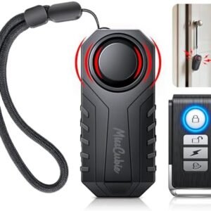 Door Handle Alarm, Door Alarms for Home Security & Anti-Theft with 113dB Vibration Triggered Portable Alarms- Perfect for Kids, Toddler, Elderly, Hotel, Travel, Bedroom