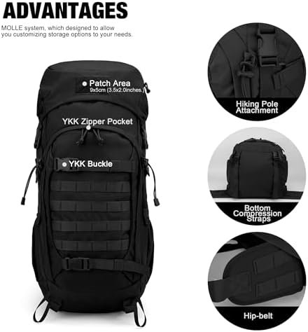 Mardingtop 50L Hiking Backpack,Backpacking Backpack with Rain Cover for Hiking,Backpacking,Rucking,Camping,Survival - Image 4