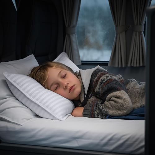 Utopia Bedding Travel Pillow for Airplane, Car and Toddlers (White, 2 Pack), Neck Support for Travelling, Down Alternative Filling, Compact Camping Pillow for Backpacking & Hiking (12x20) (2, 12x20) - Image 7