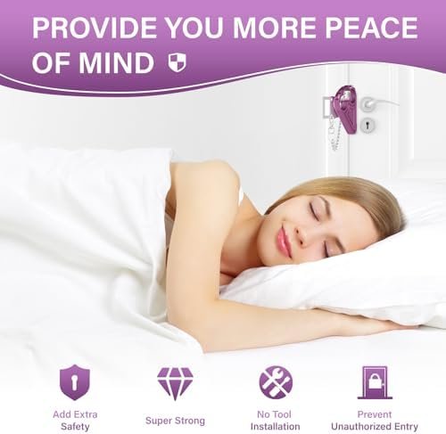 Portable Door Lock for Travelers, Sturdy Metal Hotel Door Lock Security for Motel Home Office Apartment Bedroom, Privacy & Safety Essential - Image 5