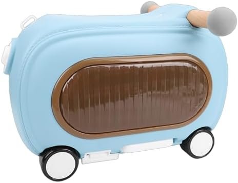 Ride On Luggage Multi Modes Anti Tipping Over 20L Ride On Toddler Rolling Suitcase with Wheels Muisc Lights for Travel (Blue) - Image 2