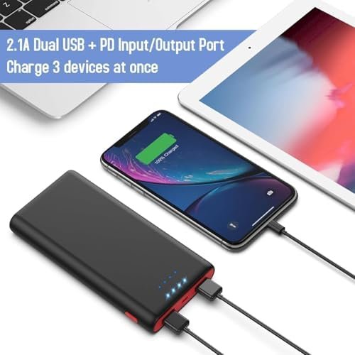 Portable Charger Power Bank 25800mAh,5V/3A Fast Charging Portable Phone Charger,3 USB Ports External Battery Pack Backup Travel Camping Essential for iPhone 17/16/15/14,Samsung Galaxy Android iPad etc - Image 3